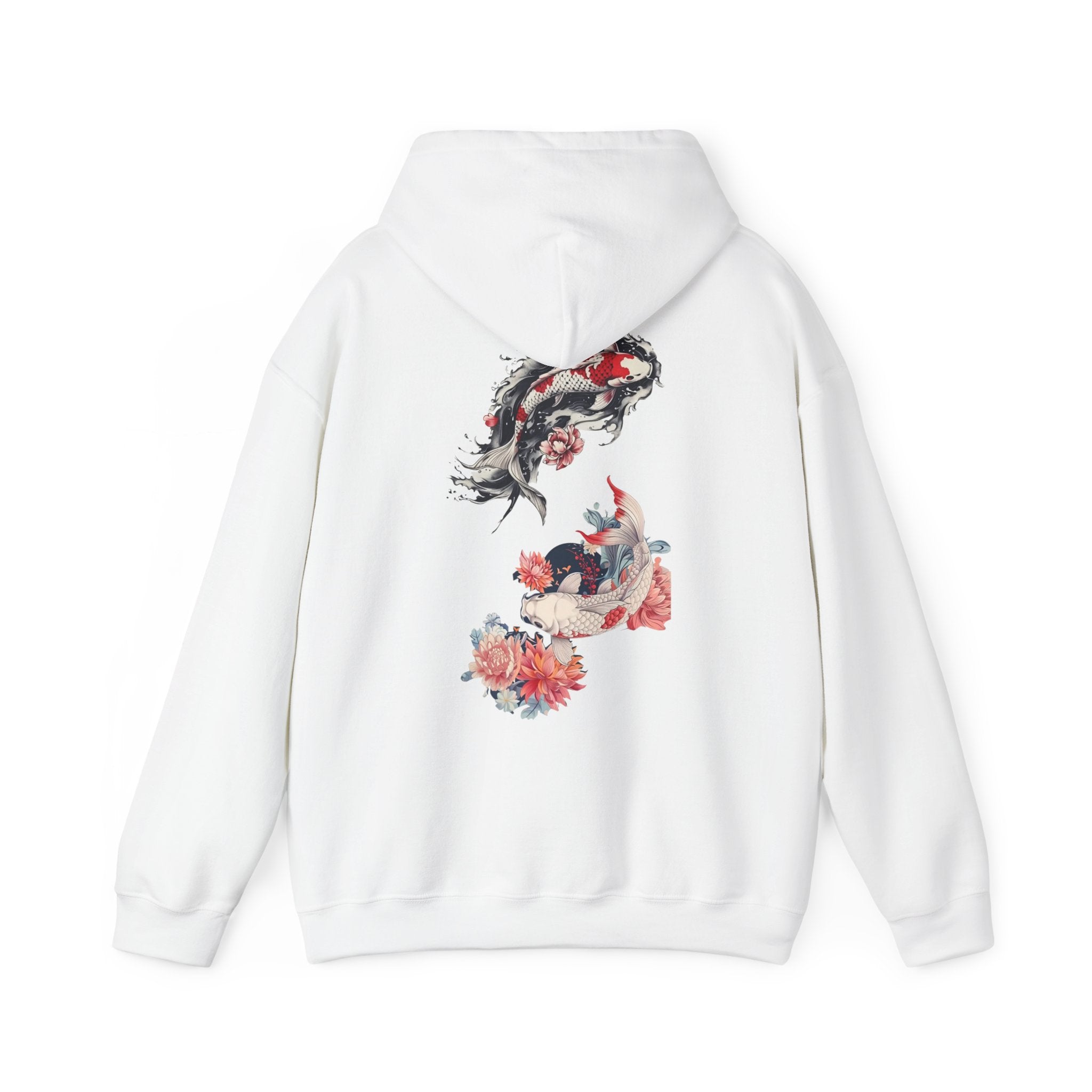 Koi Fish Floral Crest Hoodie | Royal Family Crest Hoodie
