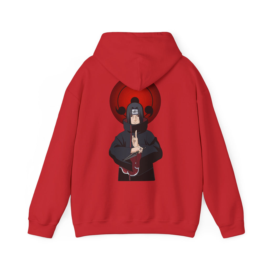 Itachi Uchiha Illustration Hoodie | Anime Shinobi Back Print