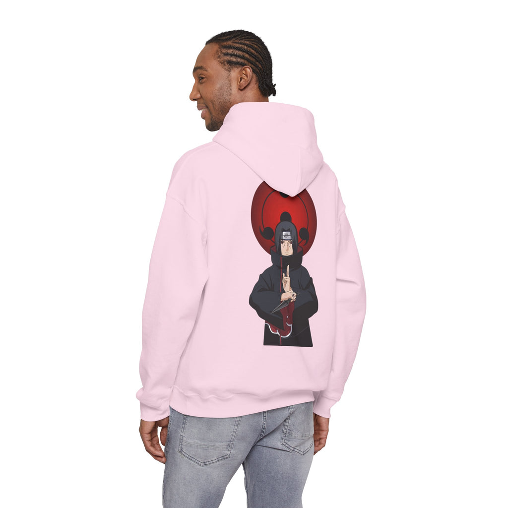 Itachi Uchiha Illustration Hoodie | Anime Shinobi Back Print
