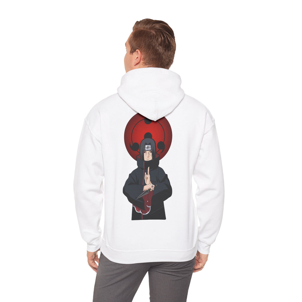 Itachi Uchiha Illustration Hoodie | Anime Shinobi Back Print