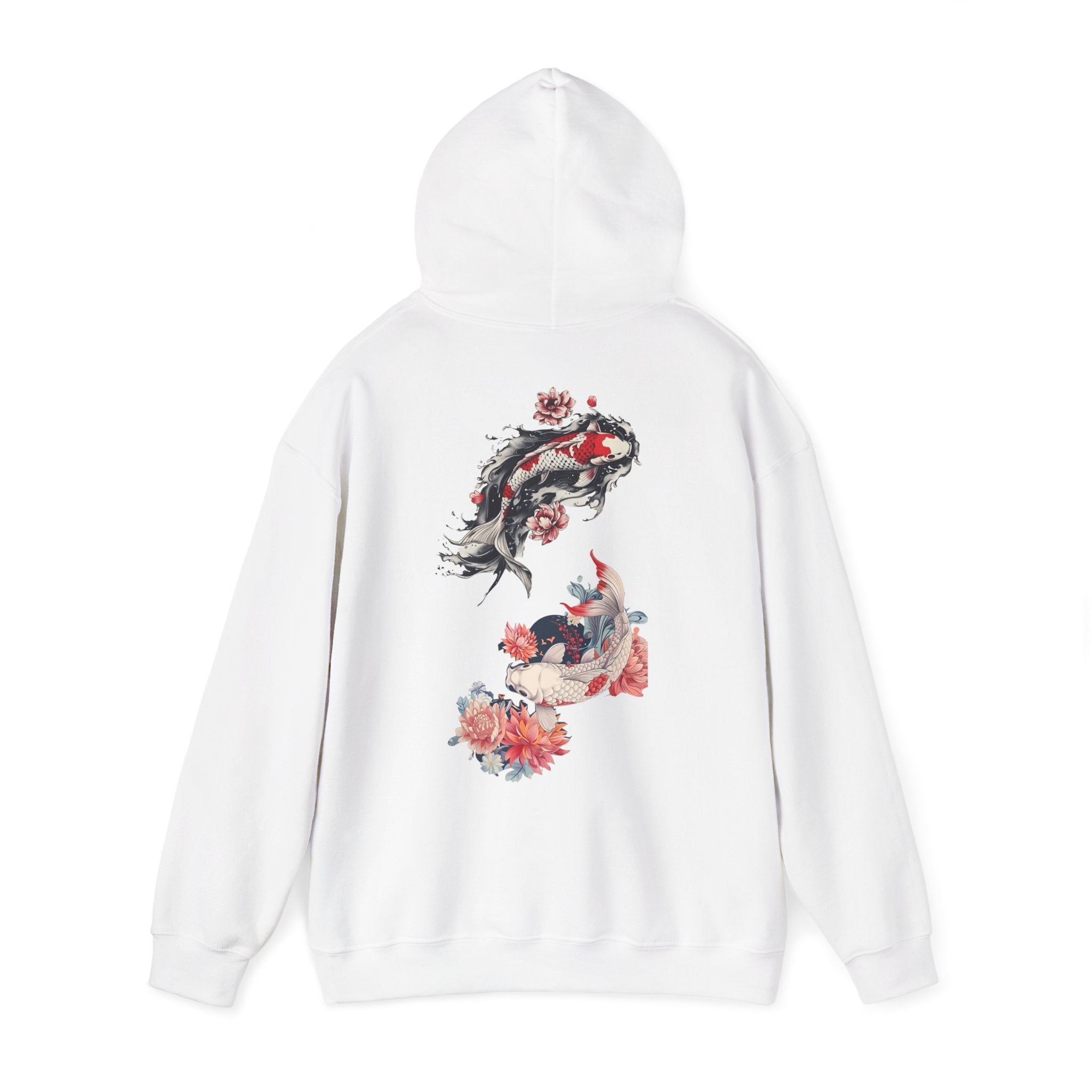Koi Fish Floral Crest Hoodie | Royal Family Crest Hoodie