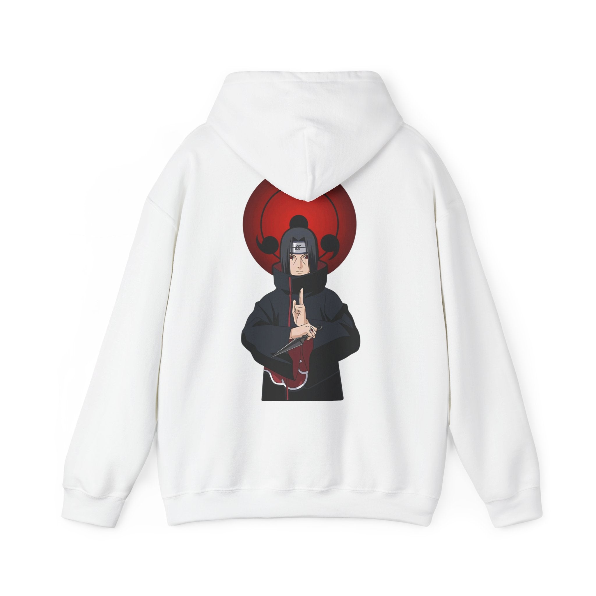 Itachi Uchiha Illustration Hoodie | Anime Shinobi Back Print