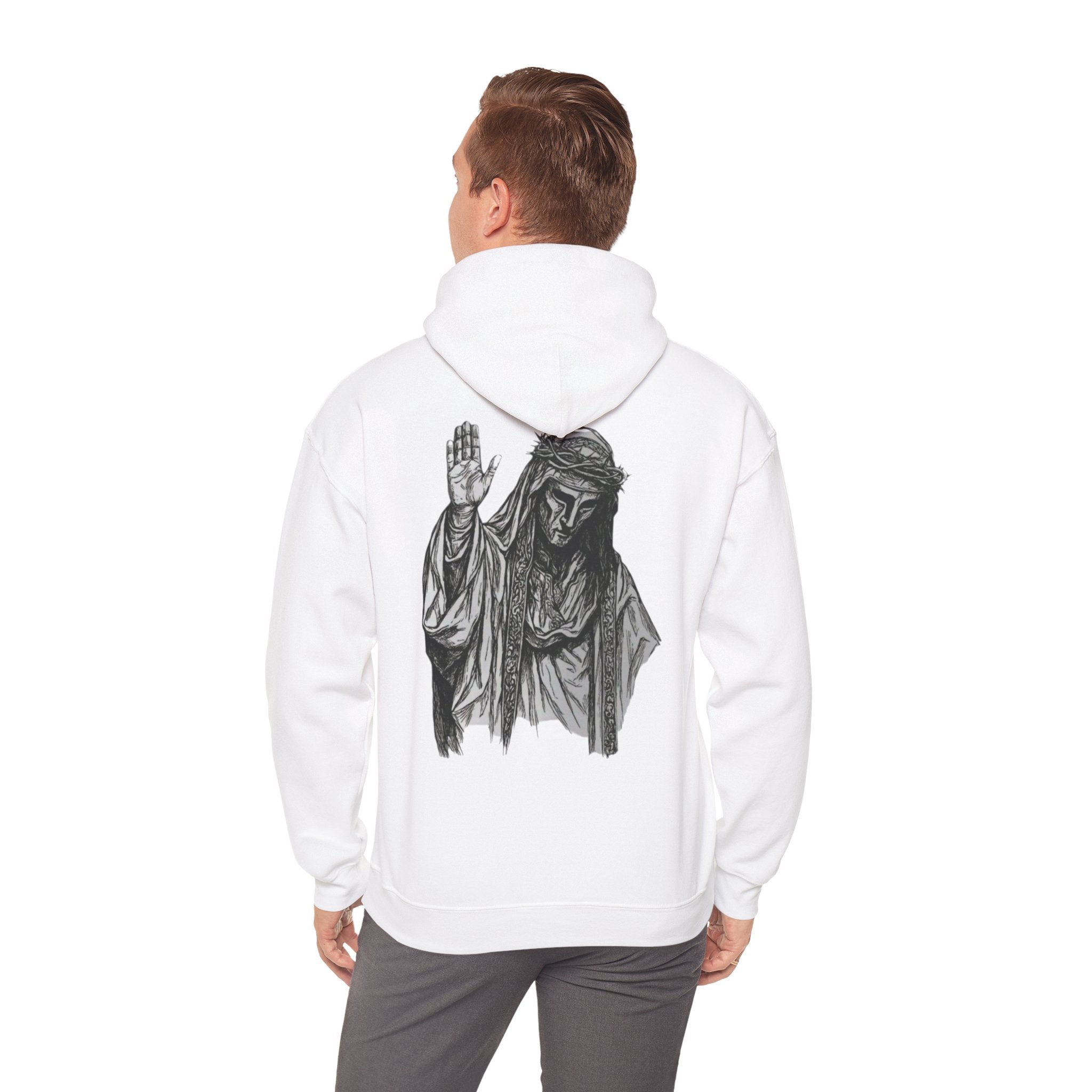 Royal Family Crest hoodie | Religious Christ Blessing Back Print hoodie