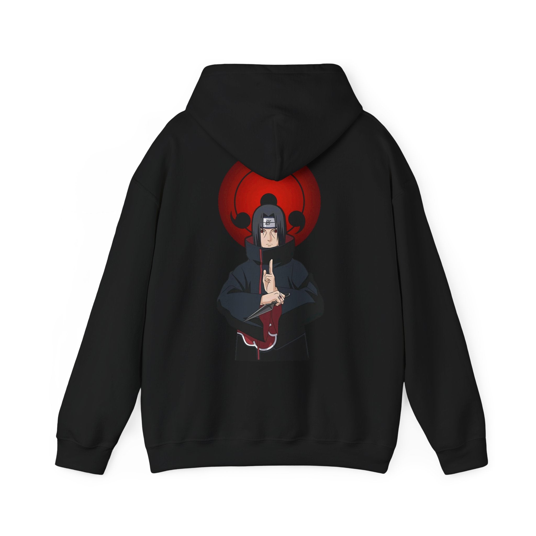 Itachi Uchiha Illustration Hoodie | Anime Shinobi Back Print