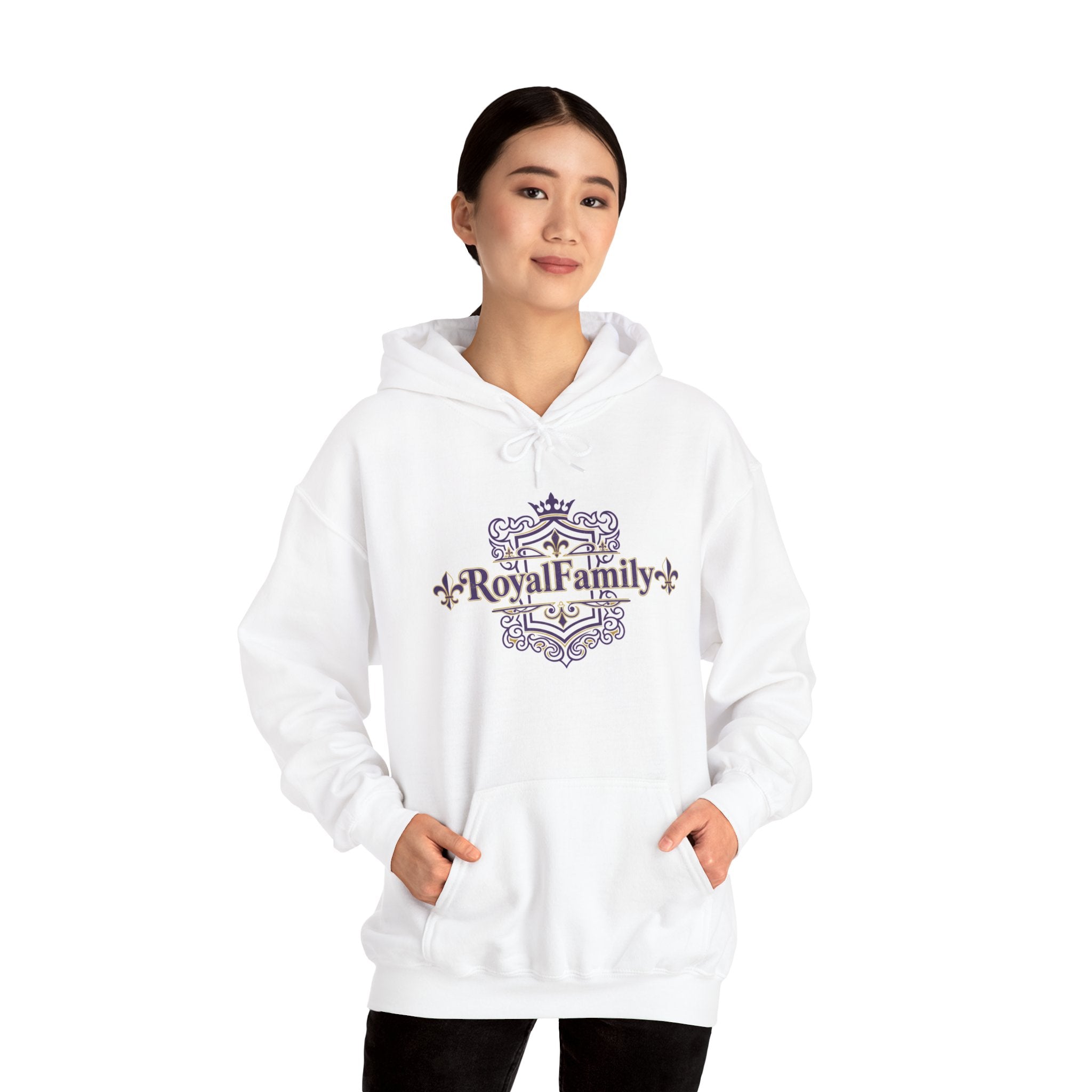 Koi Fish Floral Crest Hoodie | Royal Family Crest Hoodie