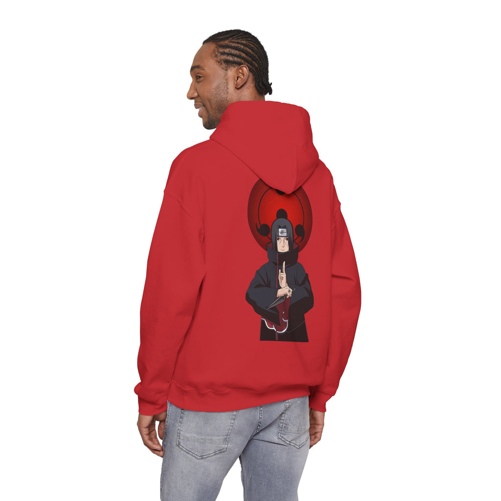 Itachi Uchiha Illustration Hoodie | Anime Shinobi Back Print