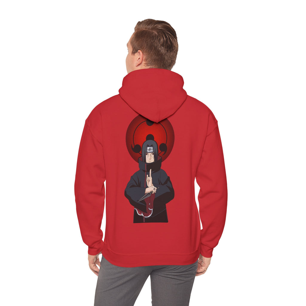Itachi Uchiha Illustration Hoodie | Anime Shinobi Back Print