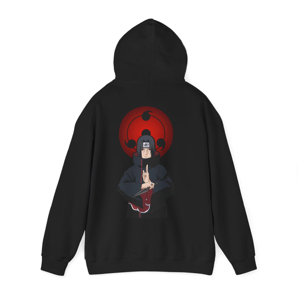 Itachi Uchiha Illustration Hoodie | Anime Shinobi Back Print