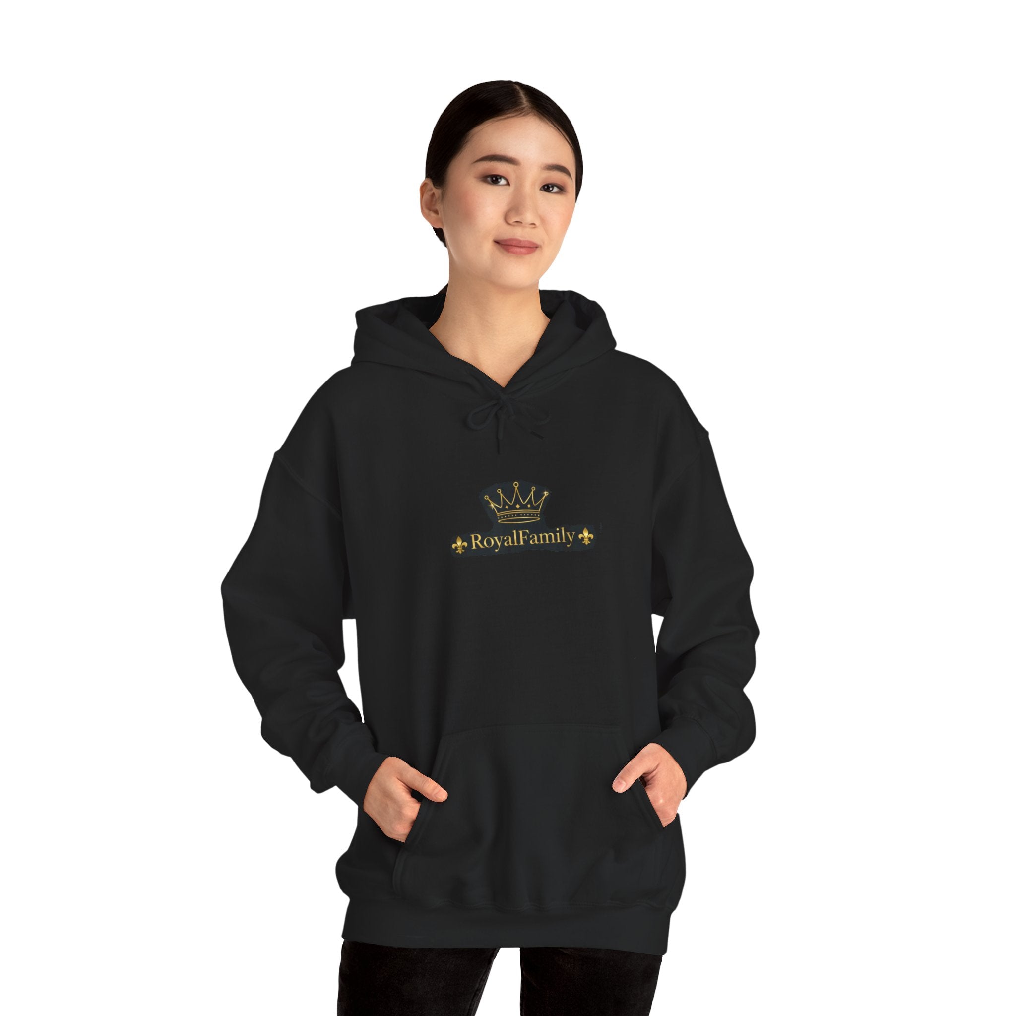 Koi Fish Floral Art Hoodie | Gold Crown RoyalFamily Accent