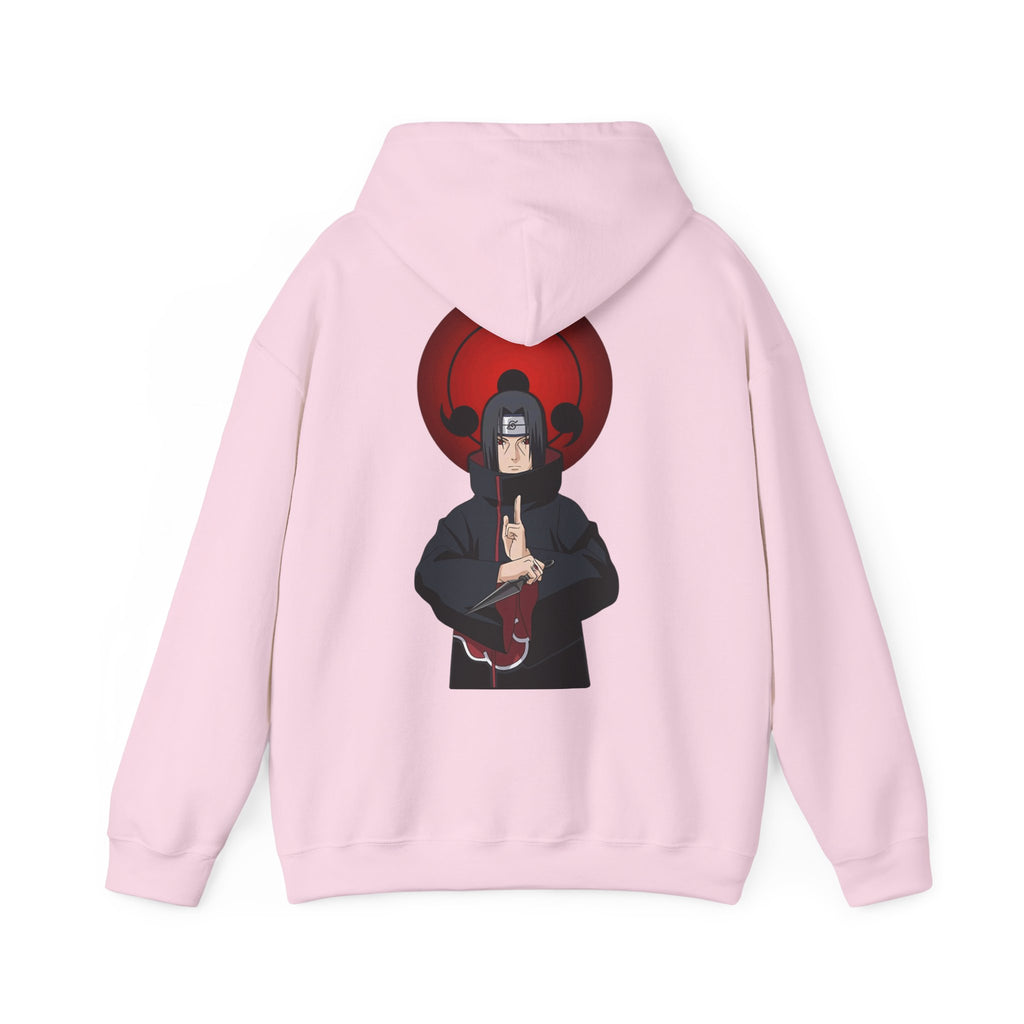 Itachi Uchiha Illustration Hoodie | Anime Shinobi Back Print