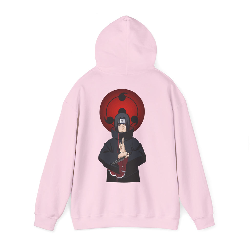 Itachi Uchiha Illustration Hoodie | Anime Shinobi Back Print