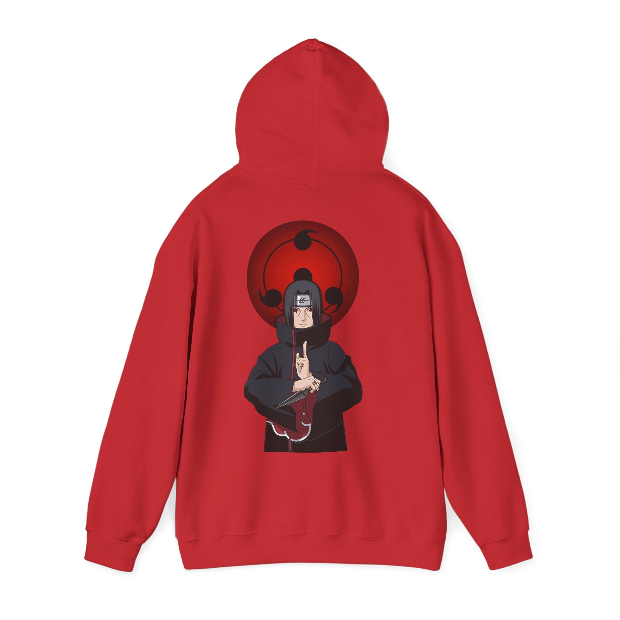 Itachi Uchiha Illustration Hoodie | Anime Shinobi Back Print