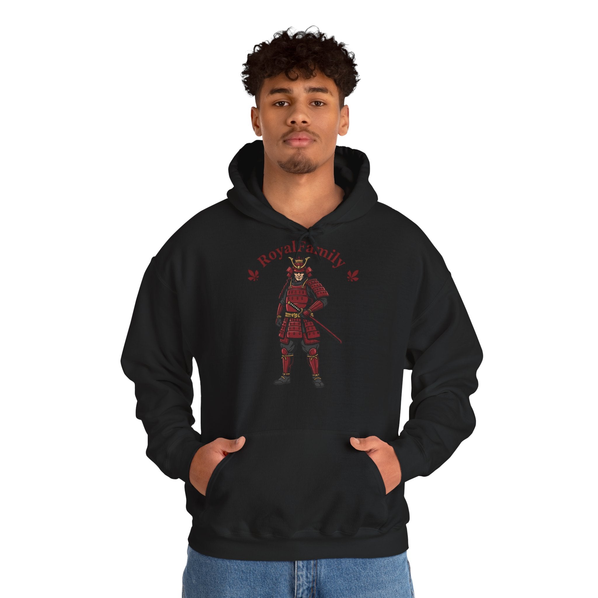 Red Samurai Armor hoodie | Dragon Back Graphic Hoodie