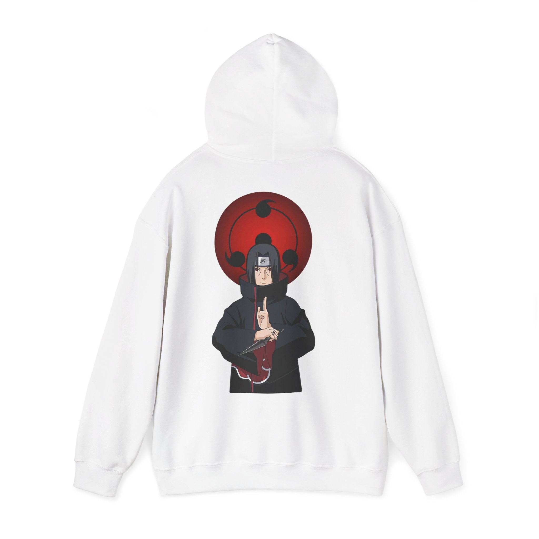 Itachi Uchiha Illustration Hoodie | Anime Shinobi Back Print