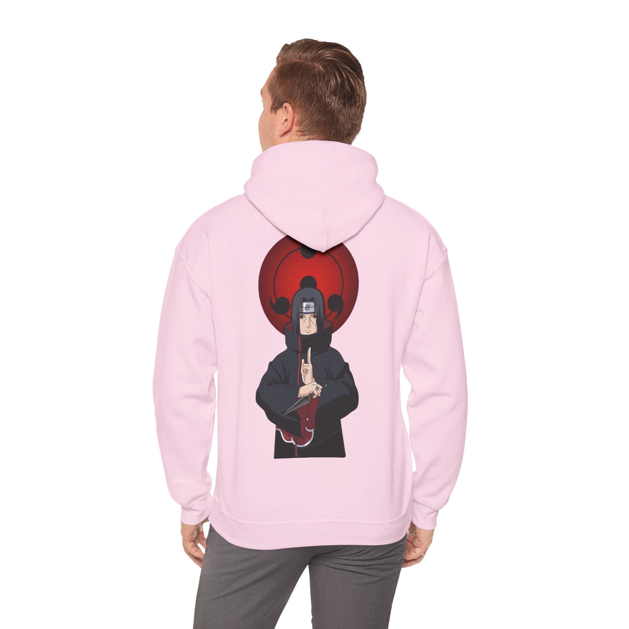 Itachi Uchiha Illustration Hoodie | Anime Shinobi Back Print